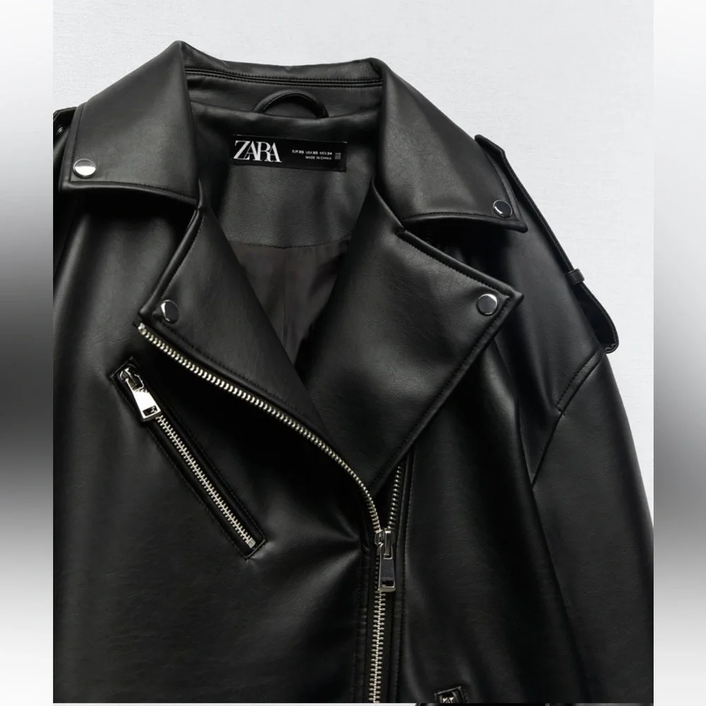 Brand New Zara Oversize Faux Leather Jacket, size M - Picture 2 of 8